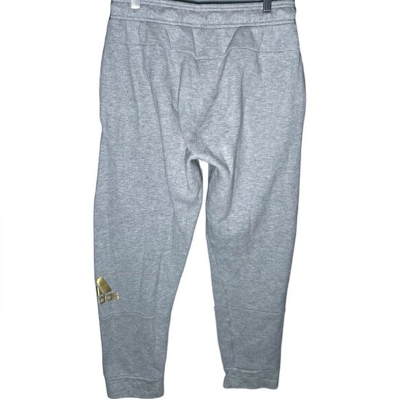 Adidas Medium Sweatpants Joggers Athletic Comfy Pants Grey Logo Pockets Gym Pant - Picture 5 of 8